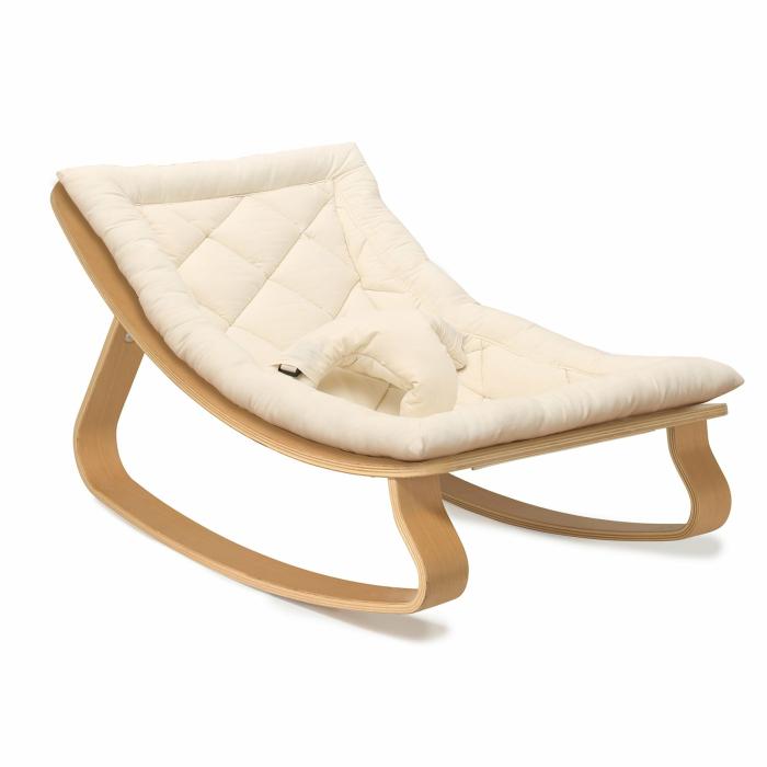 Baby Rocker Levo With Organic White Cushion Gear