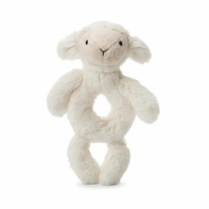 Bashful Lamb Ring Rattle Play