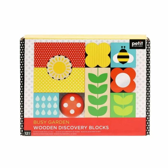 Busy Garden Wooden Discovery Blocks Play