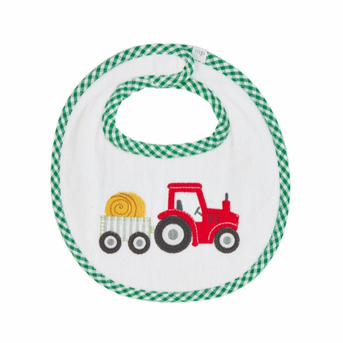 Farm Tractor Applique Bib Bibs & Burp Cloths