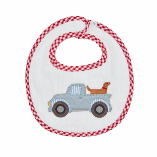 Farm Truck Applique Bib Bibs & Burp Cloths