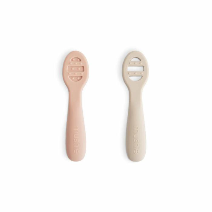 First Feeding Baby Spoons 2-Pack – Blush & Shifting Sand Feed