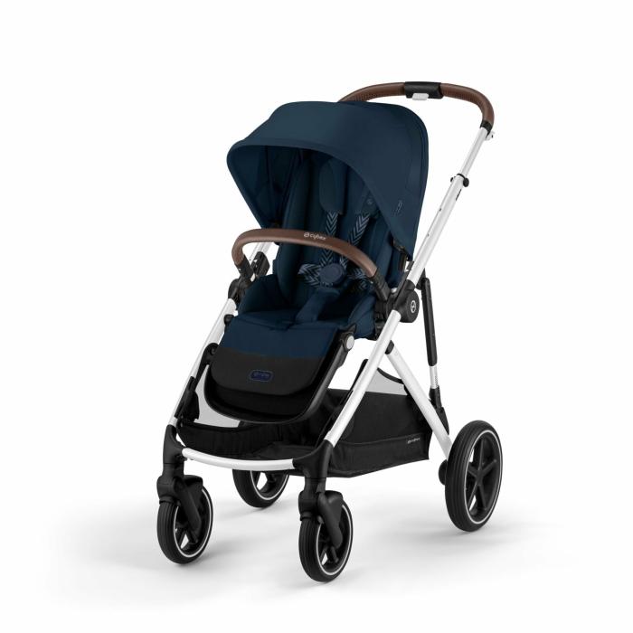 Gazelle S 2 Stroller – Ocean Blue & Silver Frame Gear