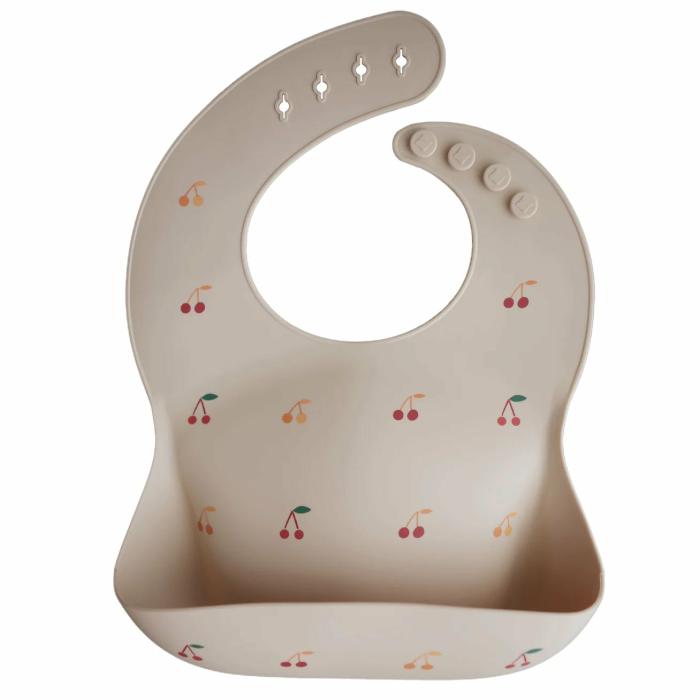 Silicone Baby Bib – Cherries Bibs & Burp Cloths