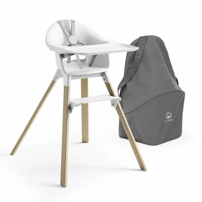 Stokke® Clikk™ High Chair Travel Bundle – White Gear